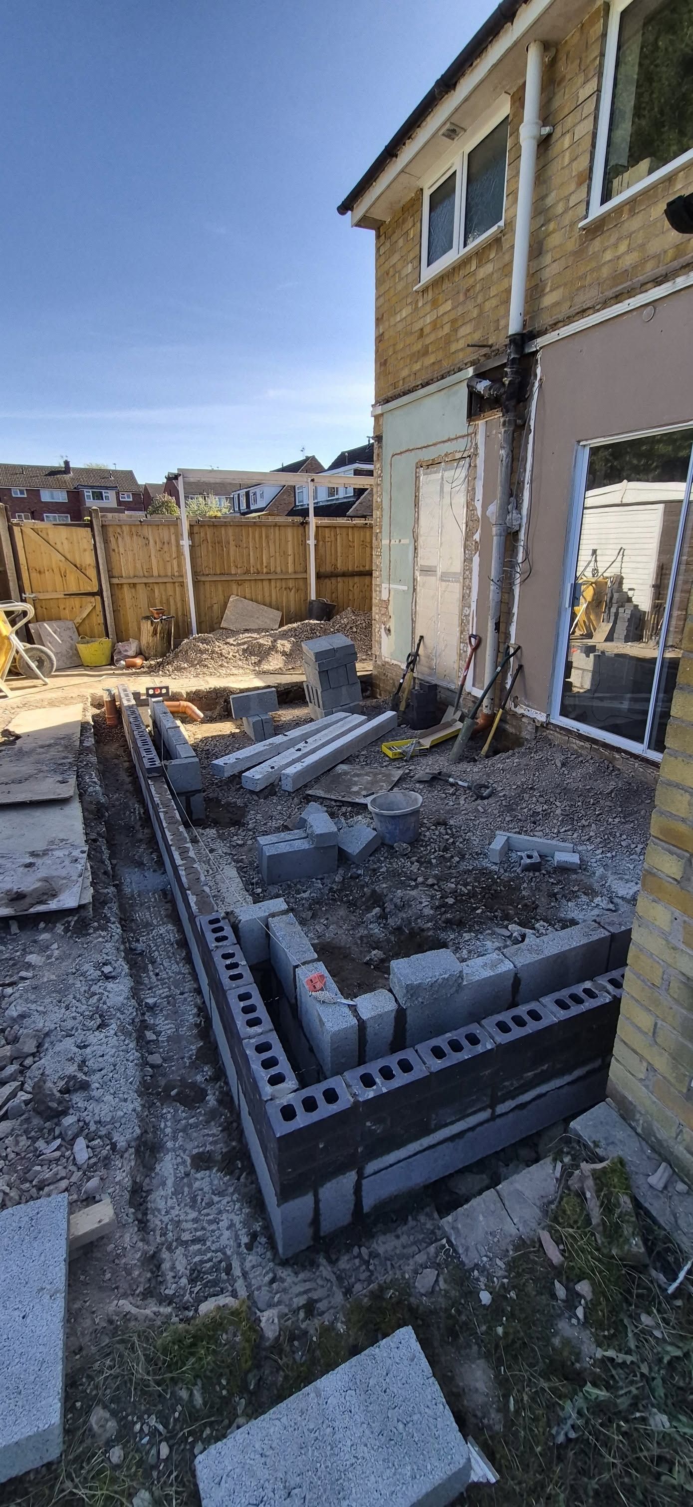 Extension Project – Slab Level and Brickwork